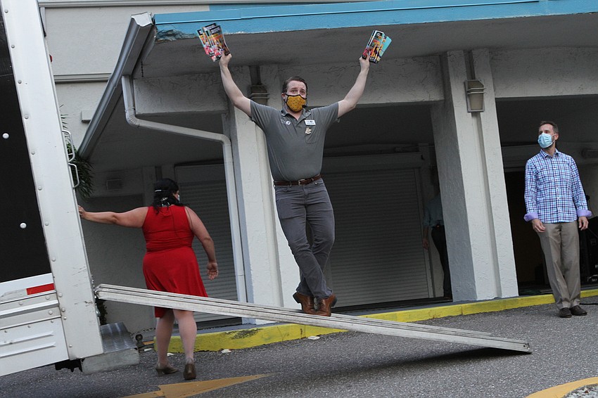 Logan Junkins danced up the ramp.