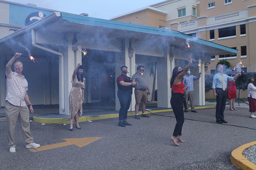 The event ended with a sparkler singalong.