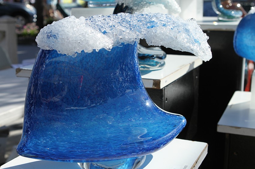 John Fradis Art Glass had several glass sculptures.