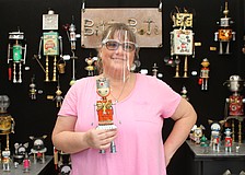 Cheri Kudja had robot figurines at her Bitti Bots booth.