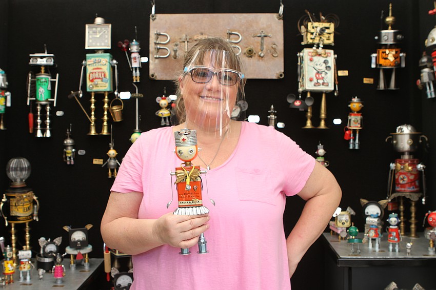 Cheri Kudja had robot figurines at her Bitti Bots booth.