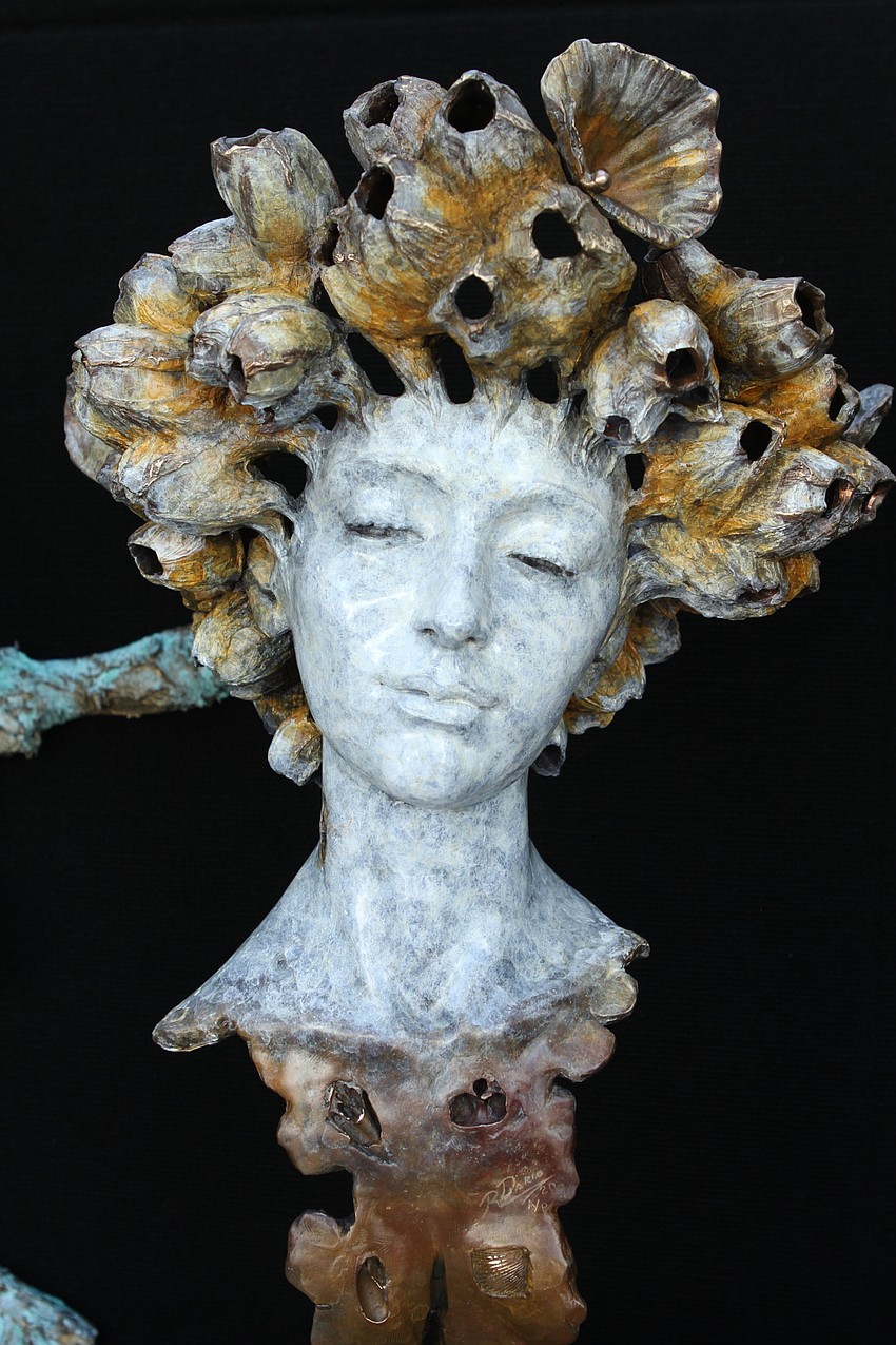 Ruben Medina had sea creatures and designs for sale at his Sacred & Profane sculptures booth.