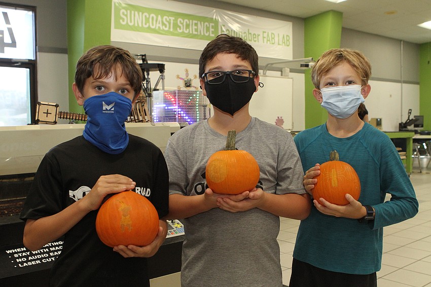 Barrett Swafford, Giovanni Moretta and Simon Carpenter all had pumpkins.