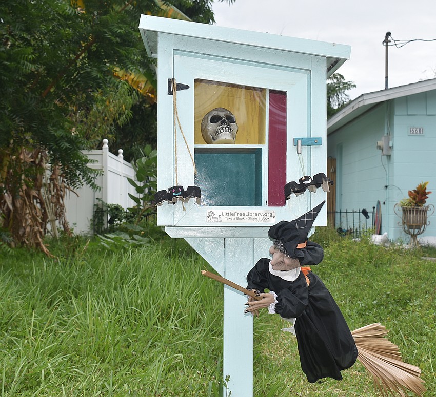 The Little Free Library has been taken over by spooks.