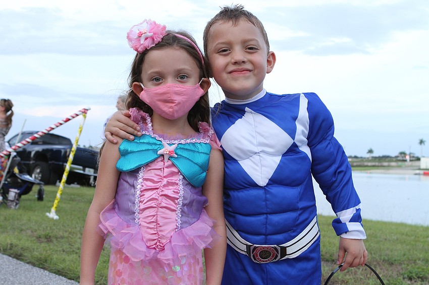 Madelyn and Marcus Gibbons were thrilled to be out and about.