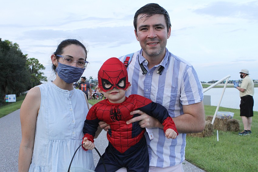 Natalia, Santiago and Alex Gomez were excited for candy.