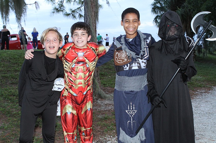 William Duggan, Jayden Burton, Tyler Elleson and Cameron Burton were a well-dressed group.