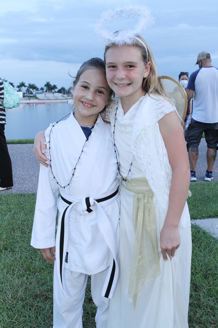 Mia Jousse and Kieran Shaw were a karate fighter and angel, respectively.