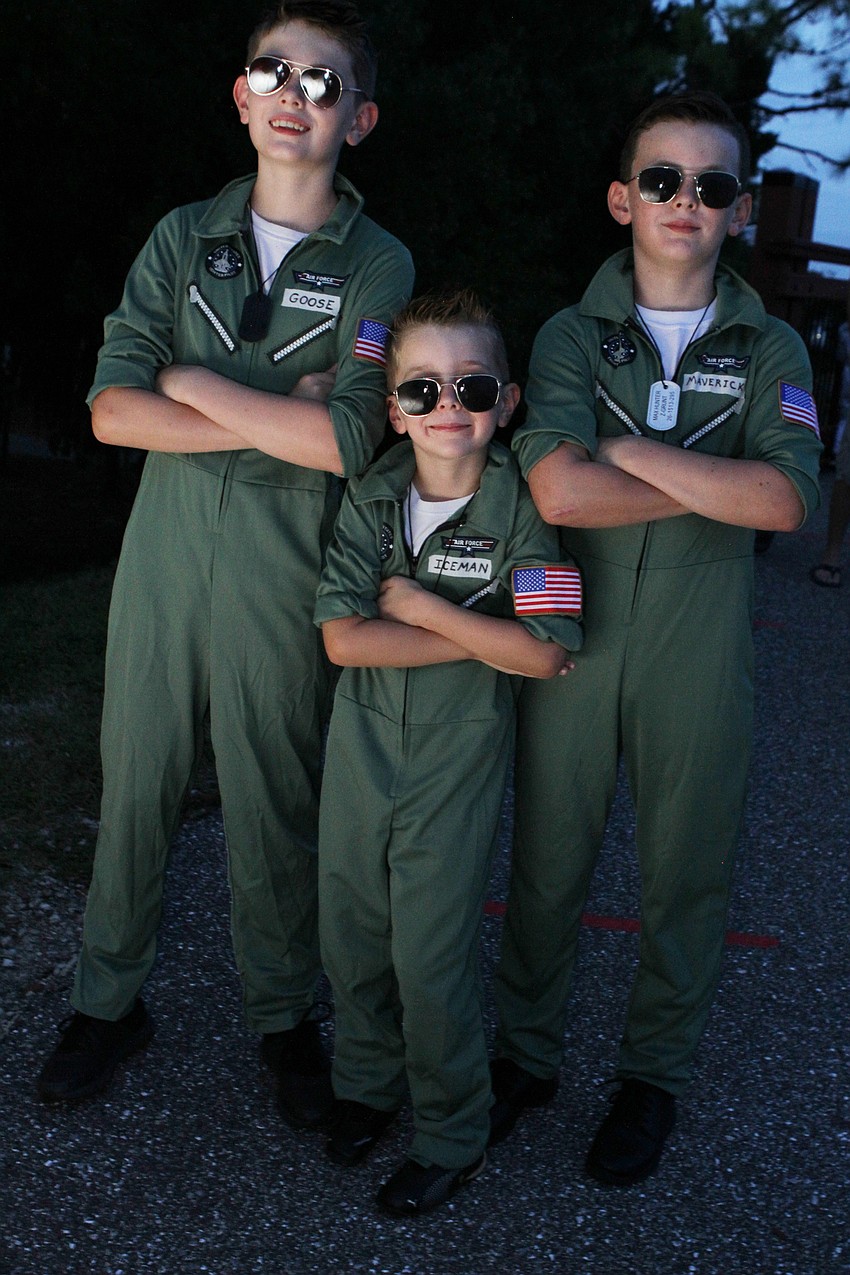 Caleb, Christian and Roman Cheney were the Top Gun boys.
