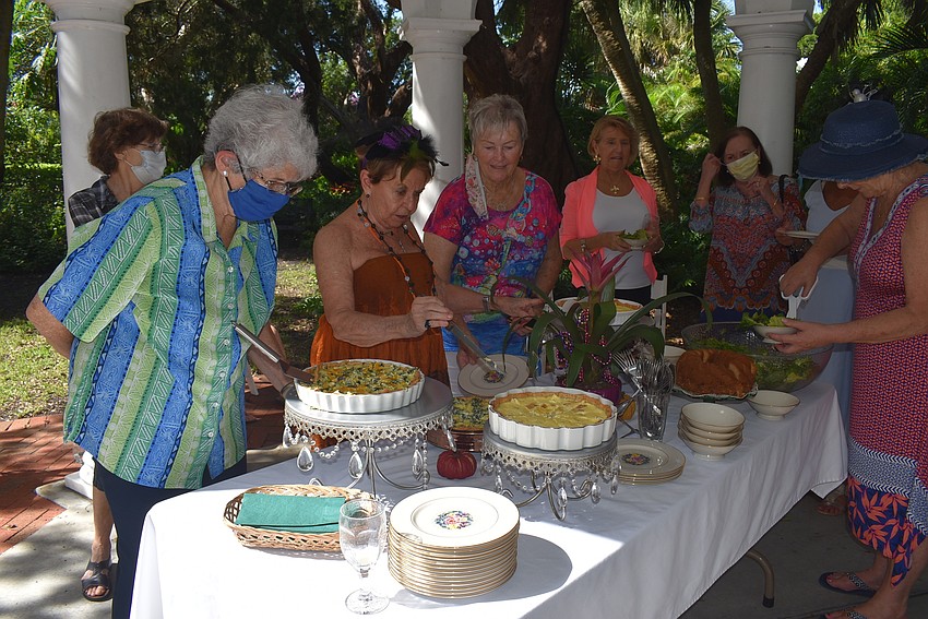 Homemade quiche was served.