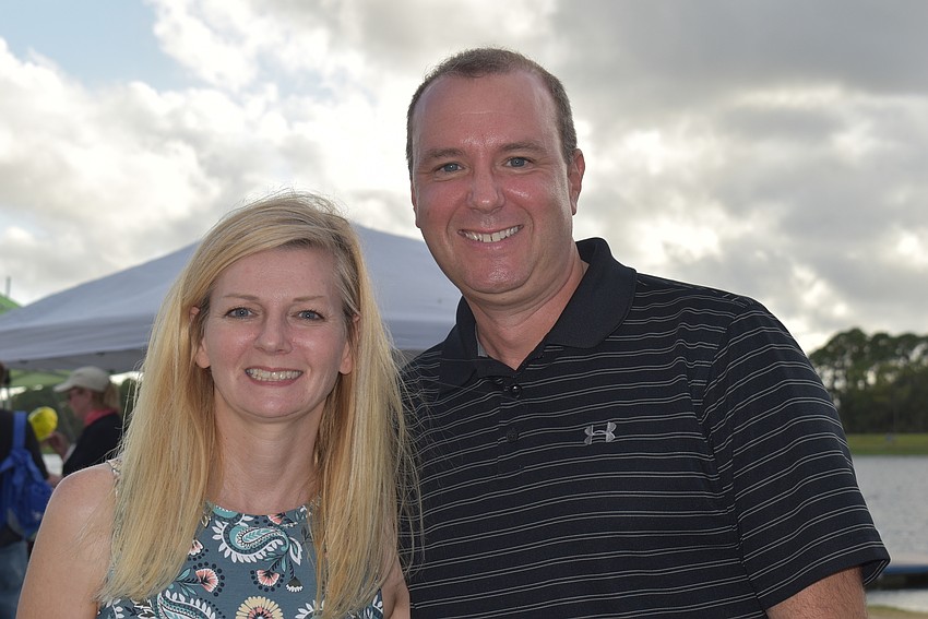 Josie Parr (left) and Bryan Parr of GreyHawk Landing came to the event to support the LWRBA and local businesses.