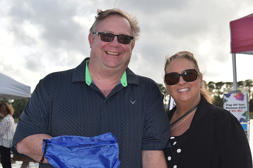 David Egrie (left) and Jennifer Egrie of University Park came to the event because Jennifer is a business professor at Keiser University who was looking for business partners.