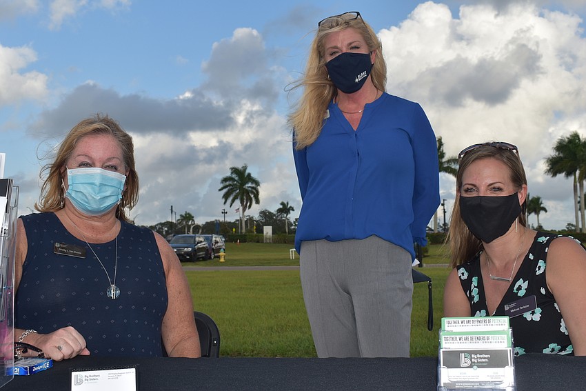 (From left) Shelly Van Dusen of Big Brothers Big Sisters, Lisa Kirkland of Blake Medical Center and Melissa Ferlazzo of Big Brothers Big Sisters came for networking. Kirkland is the chair of the LWRBA board of directors.
