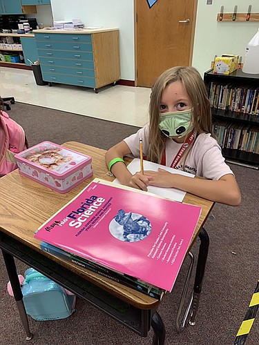 Tara Elementary School&#39;s Maya Taggert works on an assignment during class. Students and staff will see upgraded buildings with the renovation planned at Tara Elementary School.