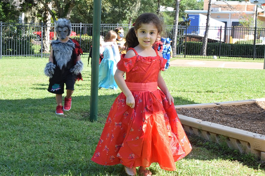 Petra Rajiha glides across the playground.