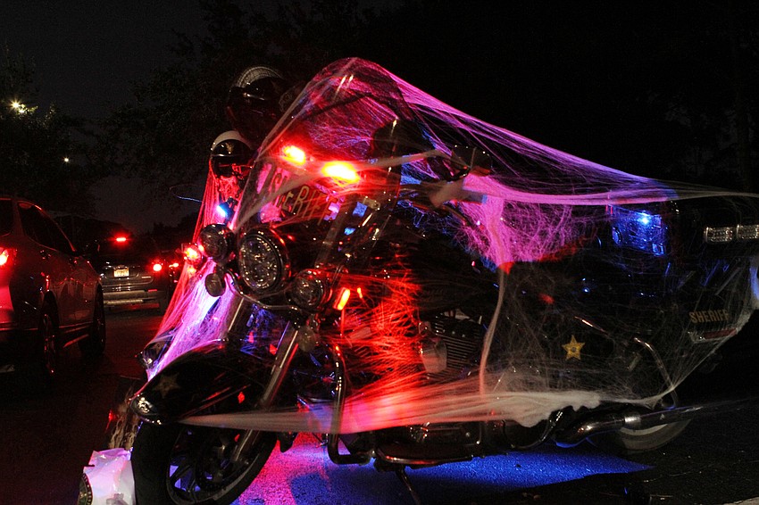 The drive-through location received a spooky makeover.