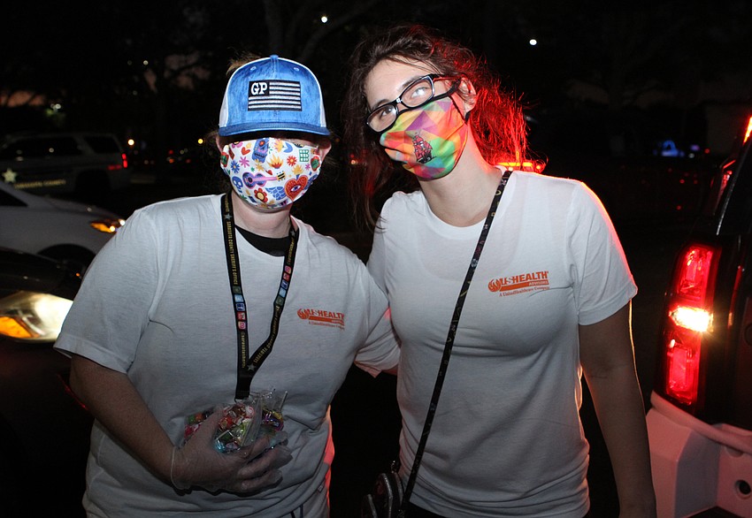 Alisha Leopold and Kayla Holmes manned a candy station.