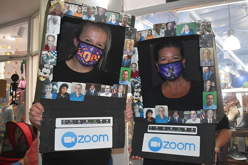 Zoom screens Kate Letterman and Melissa Licata