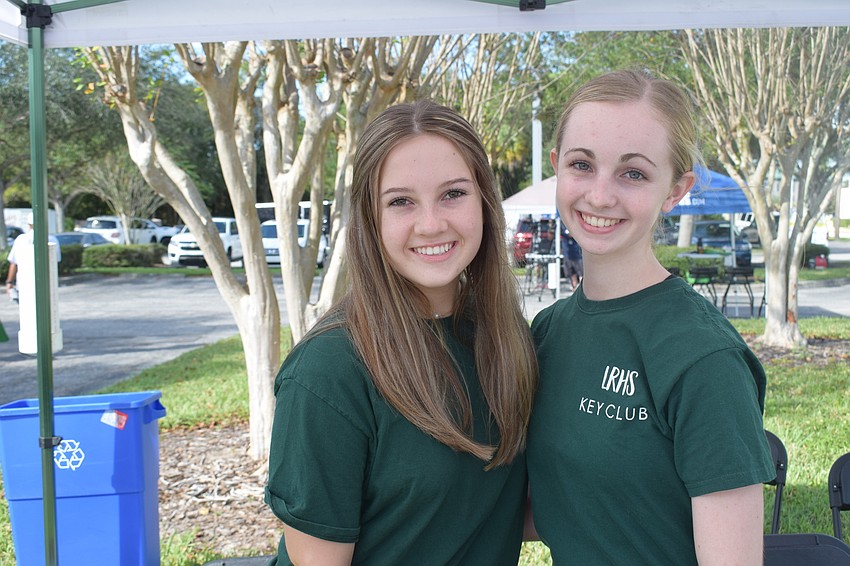 Sophomore Erin Walsh and senior Abilgail McManus were doing volunteer work for the Lakewood Ranch High Key Club by manning the information booth.
