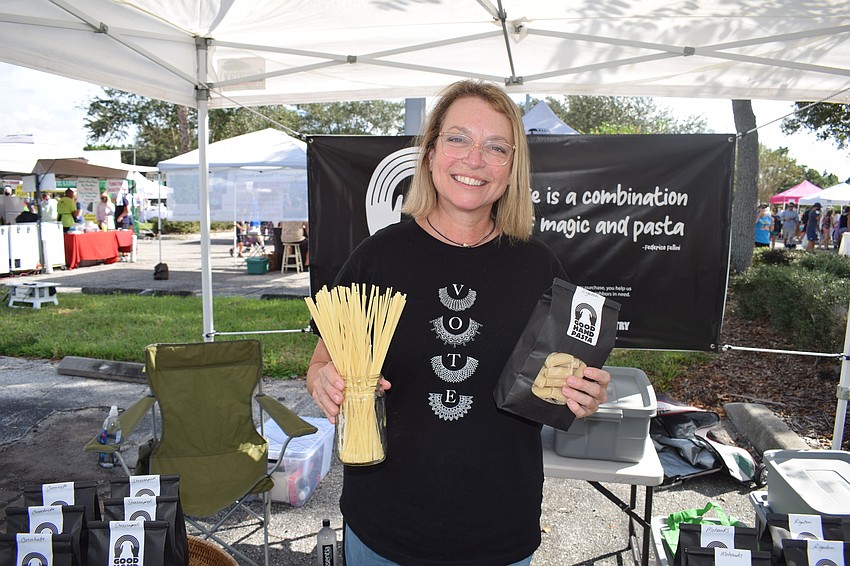 Good Hand Pasta owner Deborah Aiza said she plans to donate a percentage of her sales to a local food pantry.