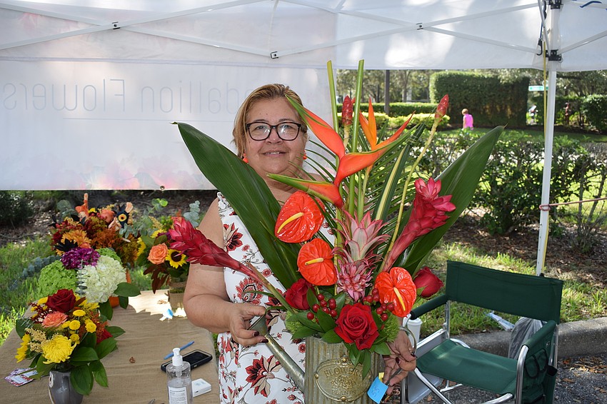 Martha Prado, the owner of Medalion Flowers, was glad to be back selling in Lakewood Ranch.
