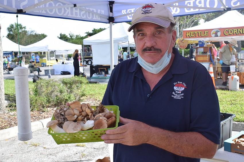 Mr. Fun Guy owner Bill Nelms offers a wide assortment of mushrooms.