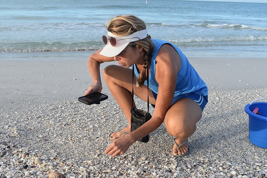 Sheila Loccisano works the angles of the early morning.