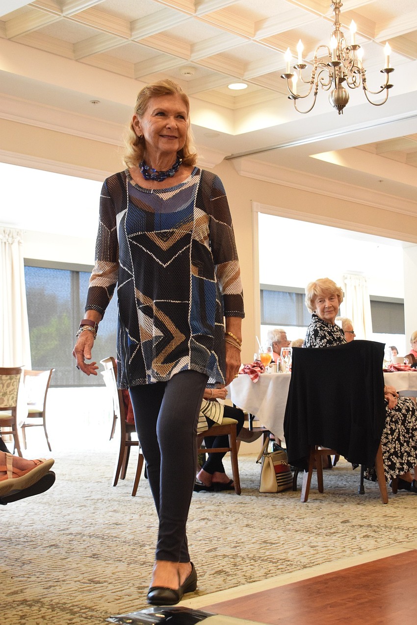 Kristy Kaufman captures people's attention with the outfit she's modeling.