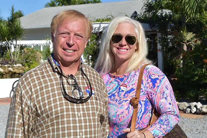 Eugene and Jessica Nock voted Tuesday morning at the Longboat Island Chapel.