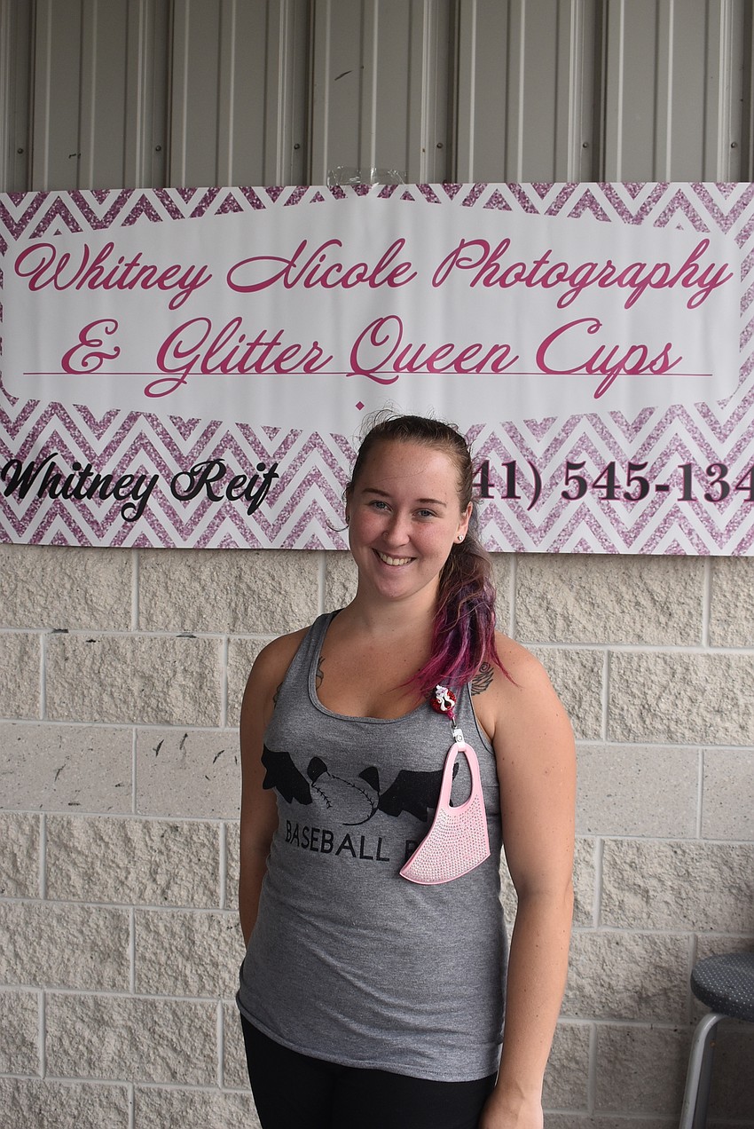 Whitney Reif of Whitney Nicole Photography & Glitter Queen Cups make resin art, including items such as cups, makeup trays and custom keychains. She is the niece of Cindy Morris, who works for Night with the Stars Prom.