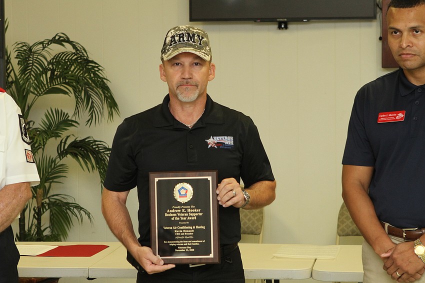 Kevin Henault received an award for being Business Veteran Supporter of the Year.