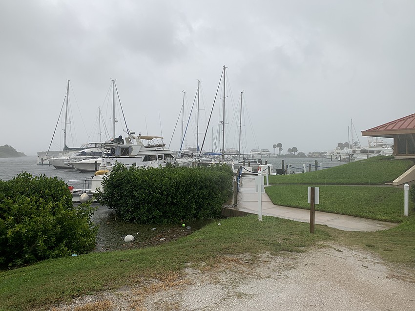 On Wednesday afternoon, wind and rain came in waves.