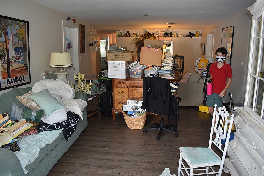 The Claypooles on Fox Drive were preparing to move out belongings to facilitate repairs. (Nat Kaemmerer)