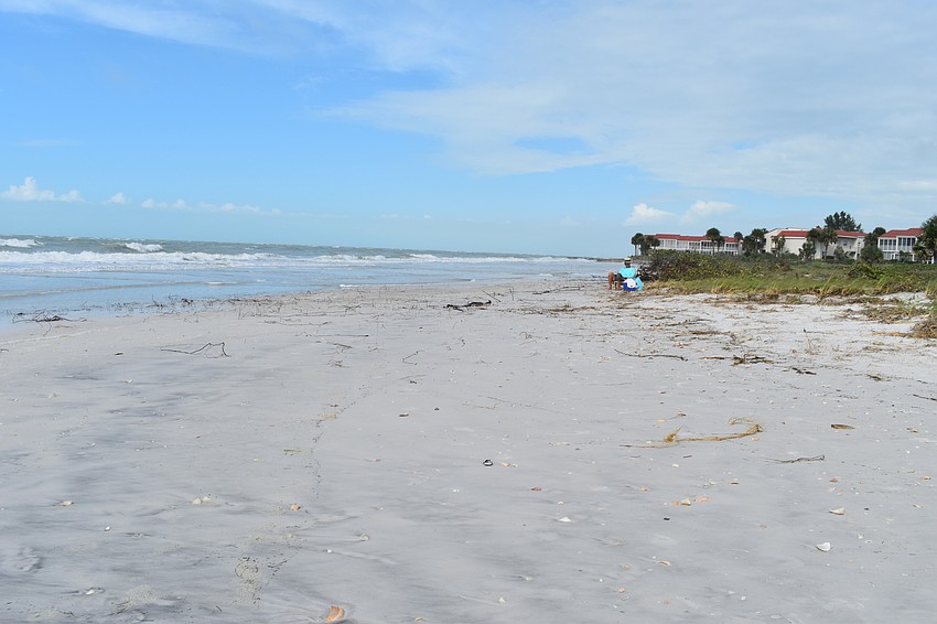 Patrick McGrath enjoyed the beach Thursday morning near 100 Broadway St.