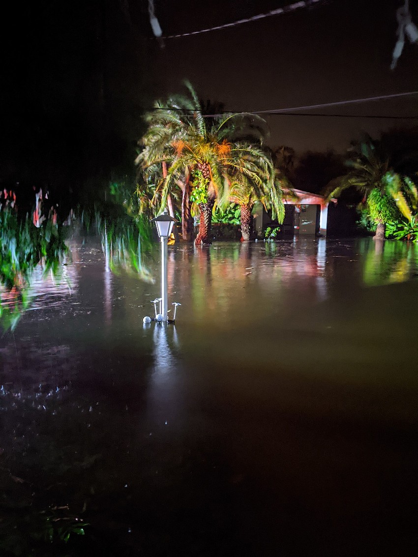 Fox Street took on a lot of water, which receded in waves throughout the night and morning. (Courtesy of Vashti Braha)