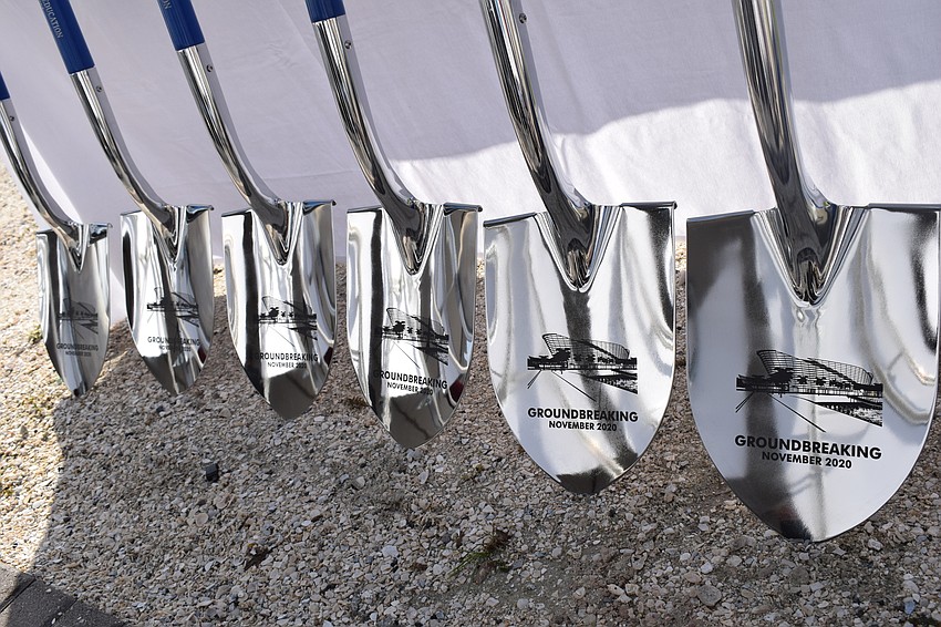 The occasion included its own special shovels.