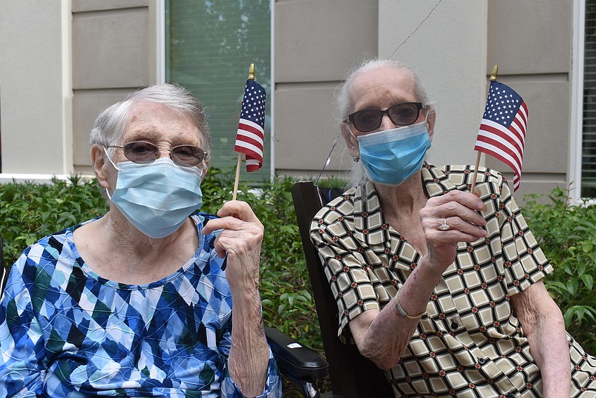 Val Cefaly (left) and Doris Czaplinski are both the family members of veterans. Cefaly's husband, Joe, was in the Army. Czaplinski's son, Craig, was in the Air Force.