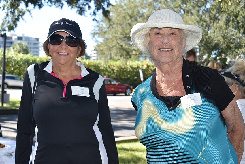 Shelley Reiner and Diane Patrone, who took third place for the day.