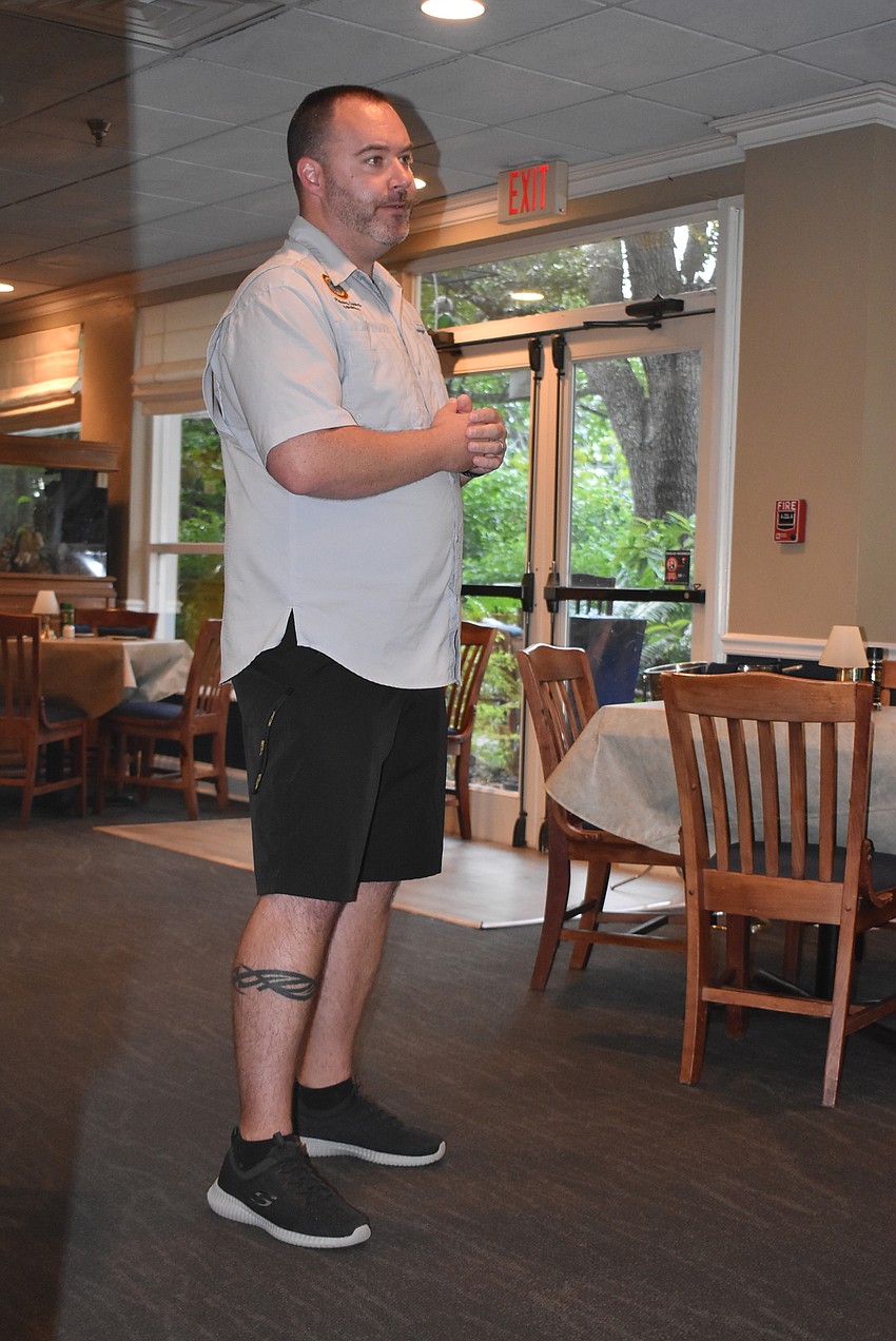 Code enforcement officer Chris Kopp spoke to the club.