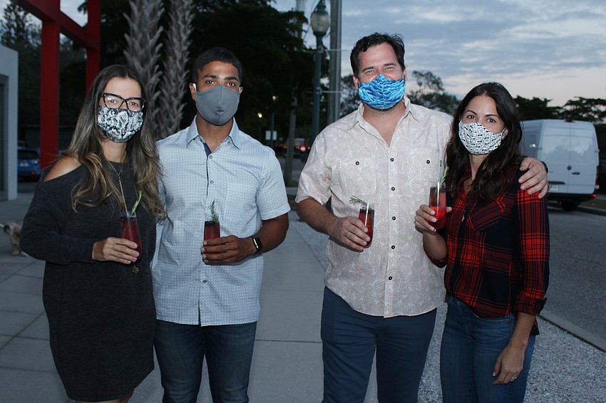 Artist Mara Torres, Francisco Alvarez, Jake Crabtree and Melissa Duffy met outdoors.