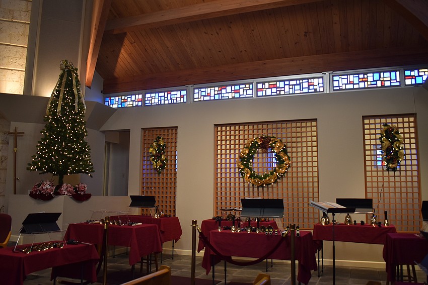 There are never enough wreaths — there were plenty to cover the panel's of the church's walls.