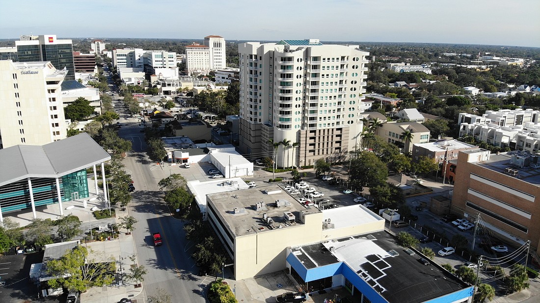 Belpointe has not yet filed plans for its recently acquired property in the 1700 block of Main Street, located across the street from the former Sarasota Herald-Tribune office building. File photo.