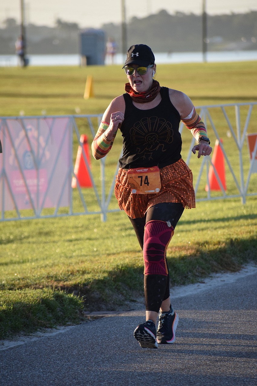 Lakewood Ranch's Denise Keller says the race was festive and added she is just happy to 