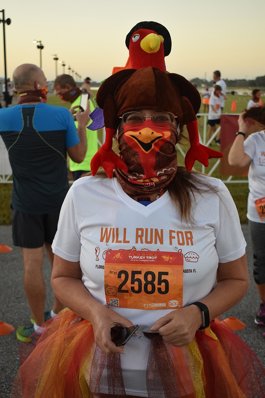 Angi Darling of St. Petersburg says she is staying away from people she doesn't know during the race. 