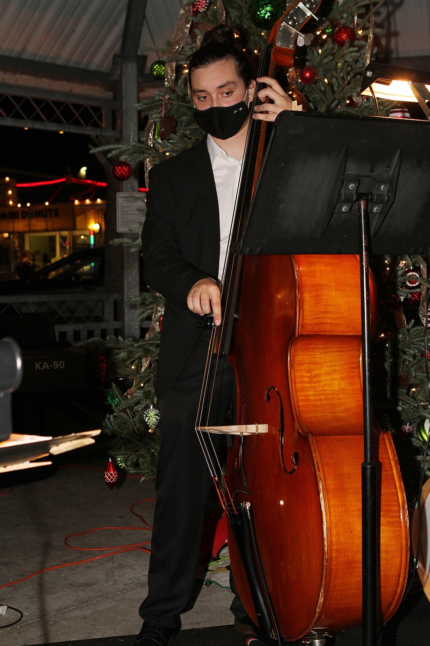 Caleb McCue played the bass.