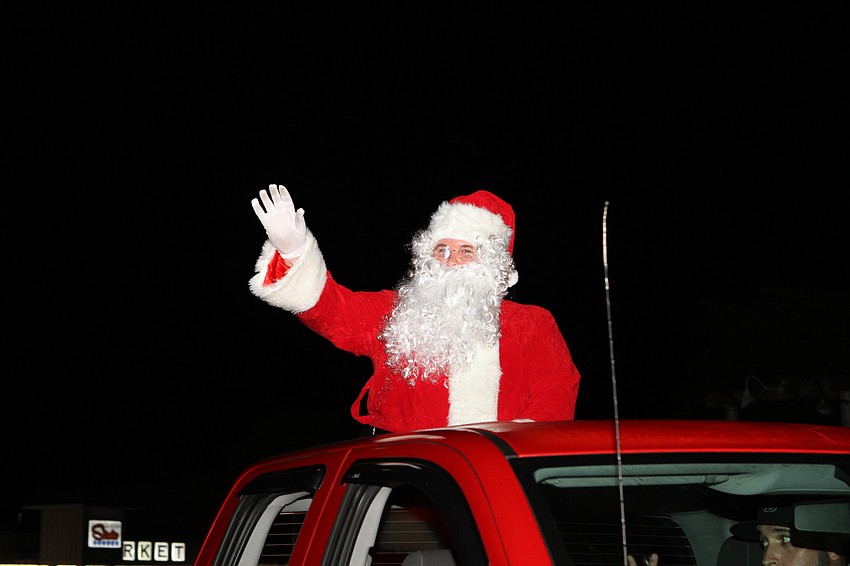 Santa Claus himself arrived at the Hub Baja Grill.