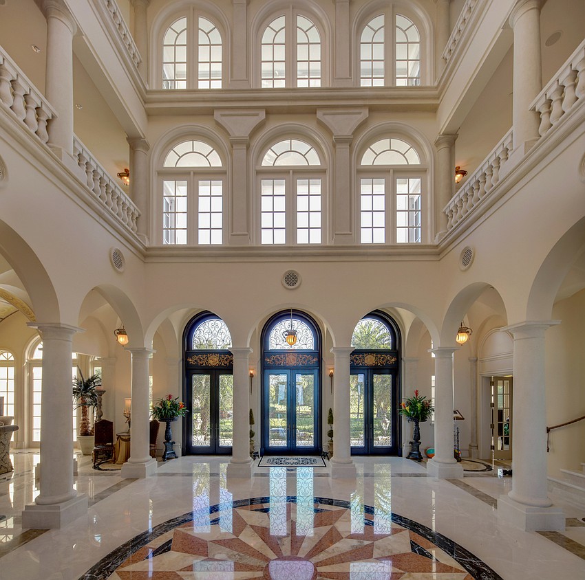 Marble highlights the property's Venetian architecture.