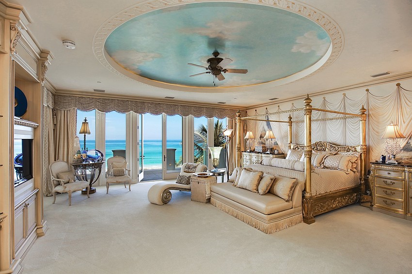 The home features views of the Gulf of Mexico.