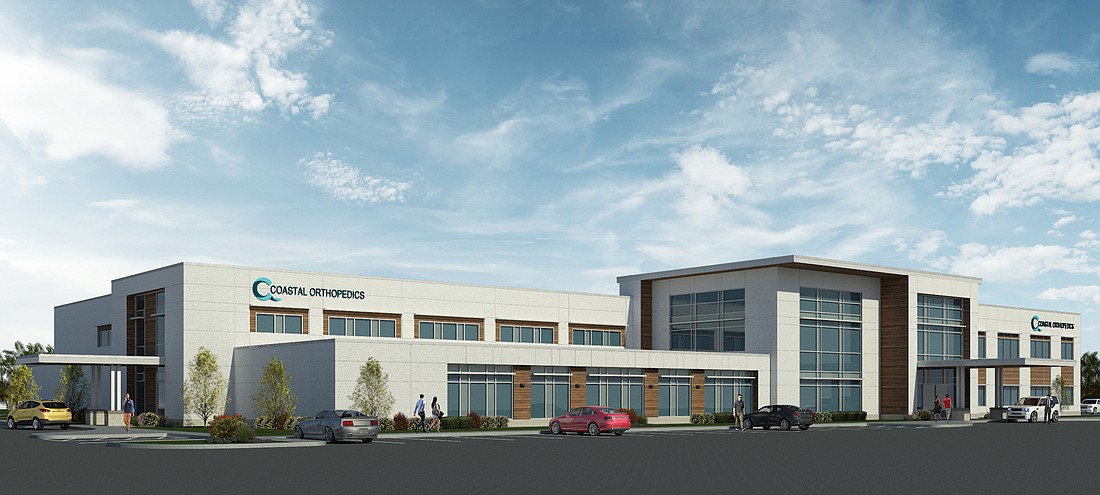 A rendering of the 88,000-square foot facility that will include clinical services, an ambulatory surgery center and administrative offices. (Courtesy of Coastal Orthopedics)
