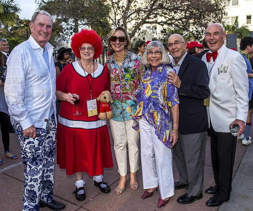 Howard Rooks, Peggy Abt, Judy Cahn, Gerri Aaron, Marv Albert and Ken Abt